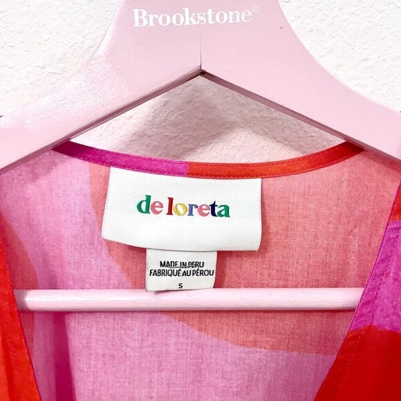 Tuckernuck De Loreta Izula Dress Pink Red Print Andita Size S - Picture 4 of 7